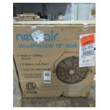 Newair windpro 18w 18" wall or ceiling mount fan