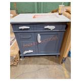 Blue bathroom vanity