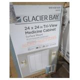 24" x 24" tri view medicine cabinet