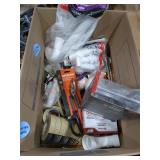 Box Lot Of Assorted Home Improvement Items Box Lot Of Assorted Home Improvement Items