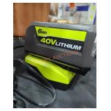 Ryobi 40v 6 ah battery and charger