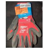 (3)- (10"/XL)Milwaukee Cut Level 1 Dipped Gloves
