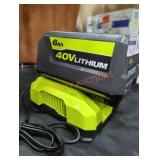 Ryobi 40v 6 ah battery and charger