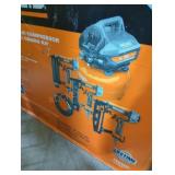 Ridgid 6 gallon air compressor and 3 tool combo
