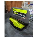 Ryobi 40v 6 ah battery and charger