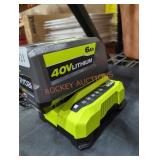 Ryobi 40v 6 ah battery and charger