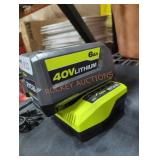 Ryobi 40v 6 ah battery and charger