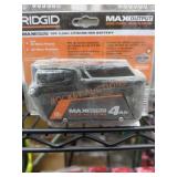 Ridgid Max output 18v 4.0 Lithium-ion Battery ONLY
