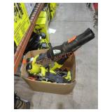 Box Lot Assorted TOOLS, Blowers, Chainsaw, And