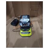 RYOBI 4AH 18V LITHIUM BATTERY AND CHARGER  - Sold