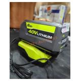 Ryobi 40v 6 ah battery and charger