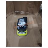 RYOBI 2AH 18V LITHIUM BATTERY AND CHARGER  - Sold