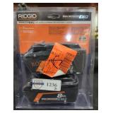Ridgid 18V 8.0Ah Lithium Ion Battery 2 Pack
