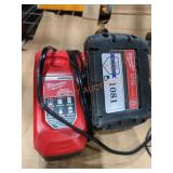 Milwaukee M18 Battery and M12 Charger