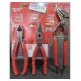 Milwaukee 3pc Comfort Grip Pliers Set