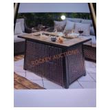 43" Brown Outdoor Propane Gas Fire Pit Table
