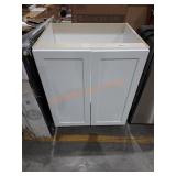 27 in White Cabinet - Sold As Is Where Is No