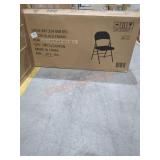 Black Upholstered Metal Folding Chair 4PCS