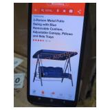 Outsunny 3-Person Metal Patio Swing