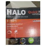 Halo can less low voltage baffle downlight