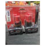 2 Milwaukee M12 xc 3 ah batteries