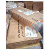 36" Black Bath Vanity w White Resin Sink Top