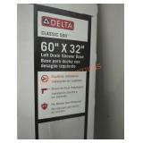 Delta 60" x 32" Left Drain Shower Base
