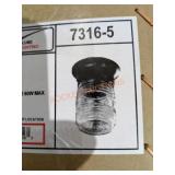 Black Clear Glass Light