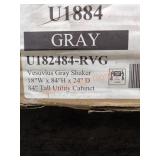18"c84"x24" Grey Shaker