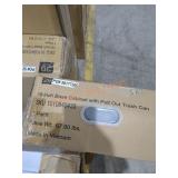 18"x24"x34.5" Base-Cabinet Pull Out Trash Green