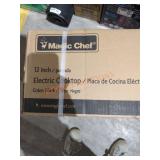 Magic chef 12-in electric cooktop black