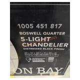 Hampton Bay five light chandelier distressed