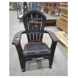 1 Adirondack black plastic chair