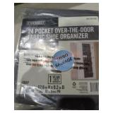 24 pocket over-the-door fabric shoe organizer