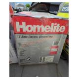 Homelite 12 amp electric blower/vac