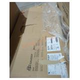 Sauder Desk Brushed Oak Finish w/ Pebbles White