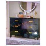 FUFU&GAGA 6-Drawer Black Dresser