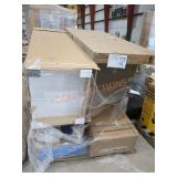 Skid Lot Of Cabinets, Headboard, Garage Door etc