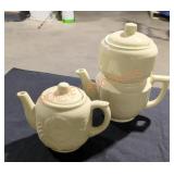 Vintage Shawnee teapot lot cream colored