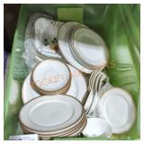 Vintage Gold Trim Dishes Lot