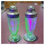 Vintage Uranium Jeanette Glass S+P Shakers
