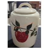 Vintage McCoy Apple Cylinder Cookie Jar