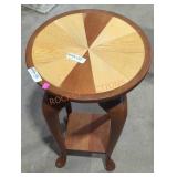 Vintage small side table 29"H x 17.5"W