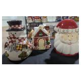 Christmas Cookie Jars - Qty 3