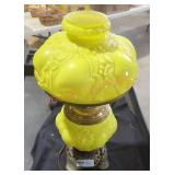 Antique Yellow Art-Glass Lamp
