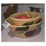 Vintage Watt Yellowware Mixing Bowls