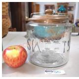 Glass "Sweets" Kitchen Canister