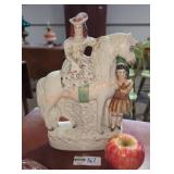 Antique Staffordshire Pottery, Girls with Horse