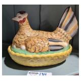 Staffordshire hen on nest tureen