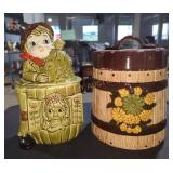 Vintage Peter Pumpkin Eater & Barrel Cookie Jars
